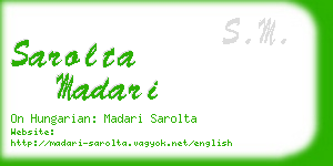 sarolta madari business card